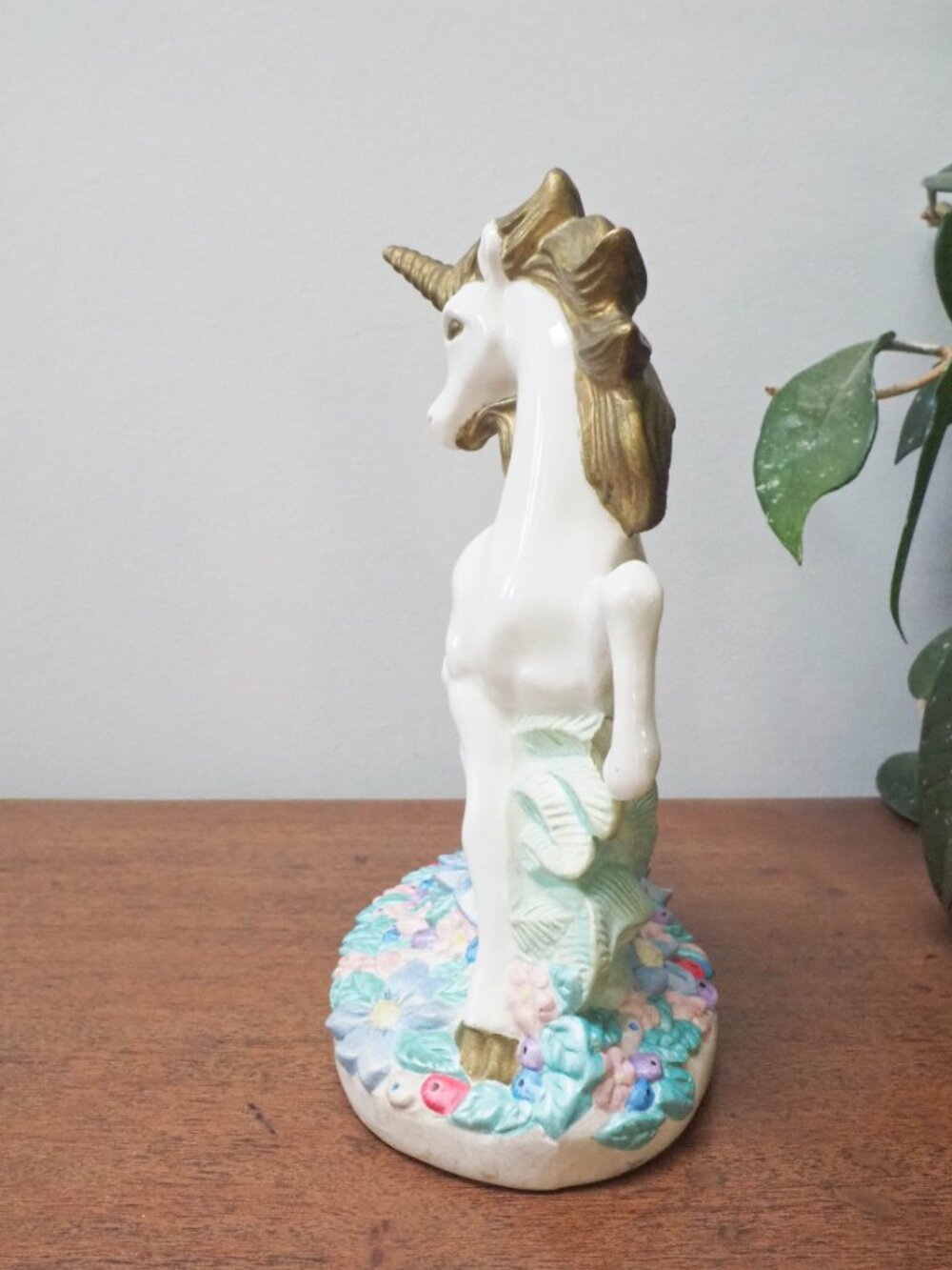 Vtg Ceramic Mold Unicorn Figurine - Vintage Unicorn Decor - Picture 5 of 11